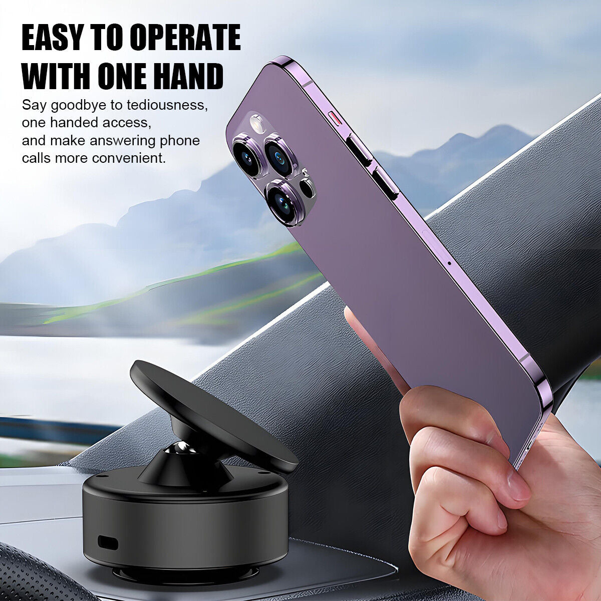 360° Rotation Electric Magnetic Phone Holder